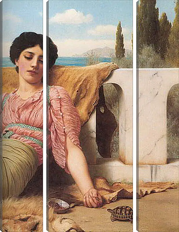 Модульная картина - A Quiet Pet (Detail). Джон Уильям Годвард