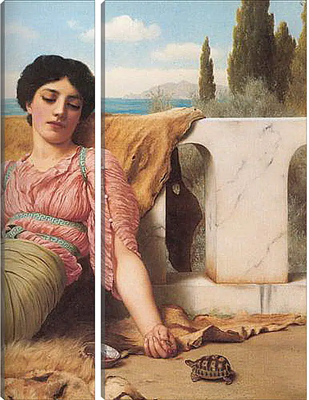 Модульная картина - A Quiet Pet (Detail). Джон Уильям Годвард
