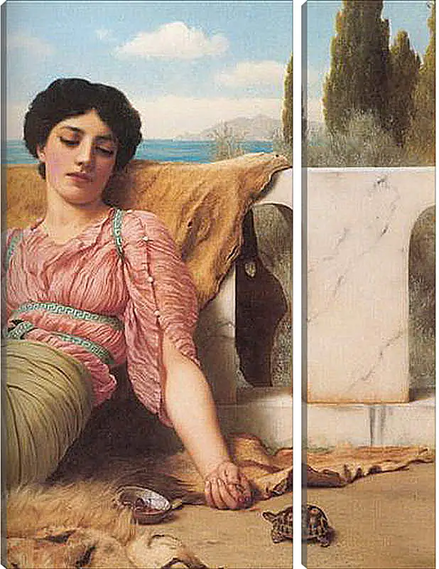Модульная картина - A Quiet Pet (Detail). Джон Уильям Годвард