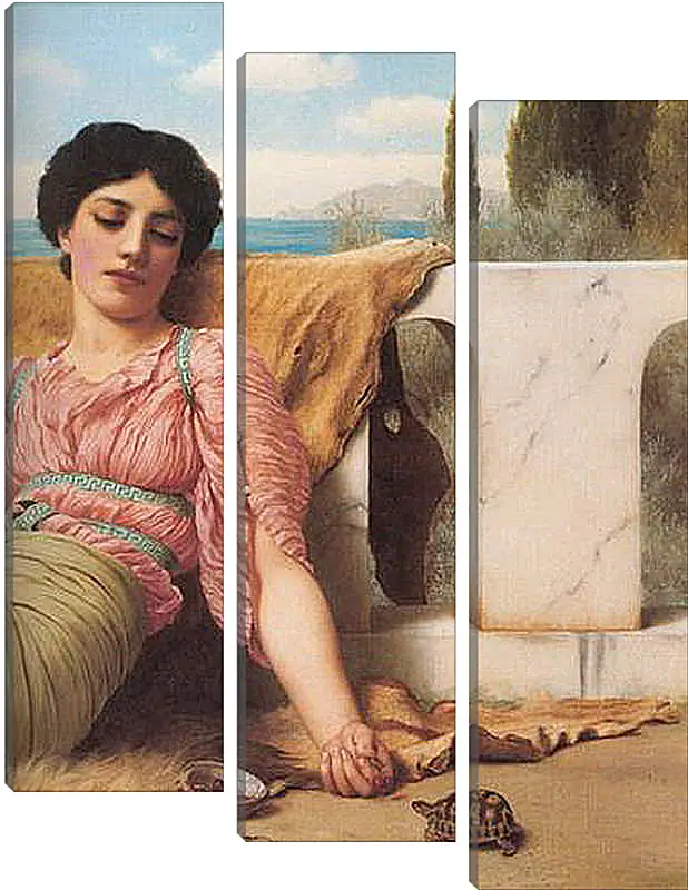 Модульная картина - A Quiet Pet (Detail). Джон Уильям Годвард
