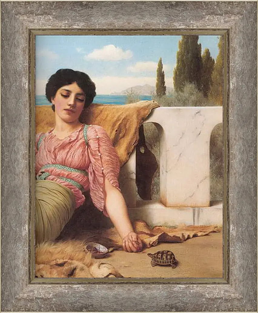 Картина в раме - A Quiet Pet (Detail). Джон Уильям Годвард