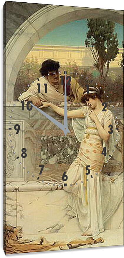 Часы картина - Yes or No. Джон Уильям Годвард