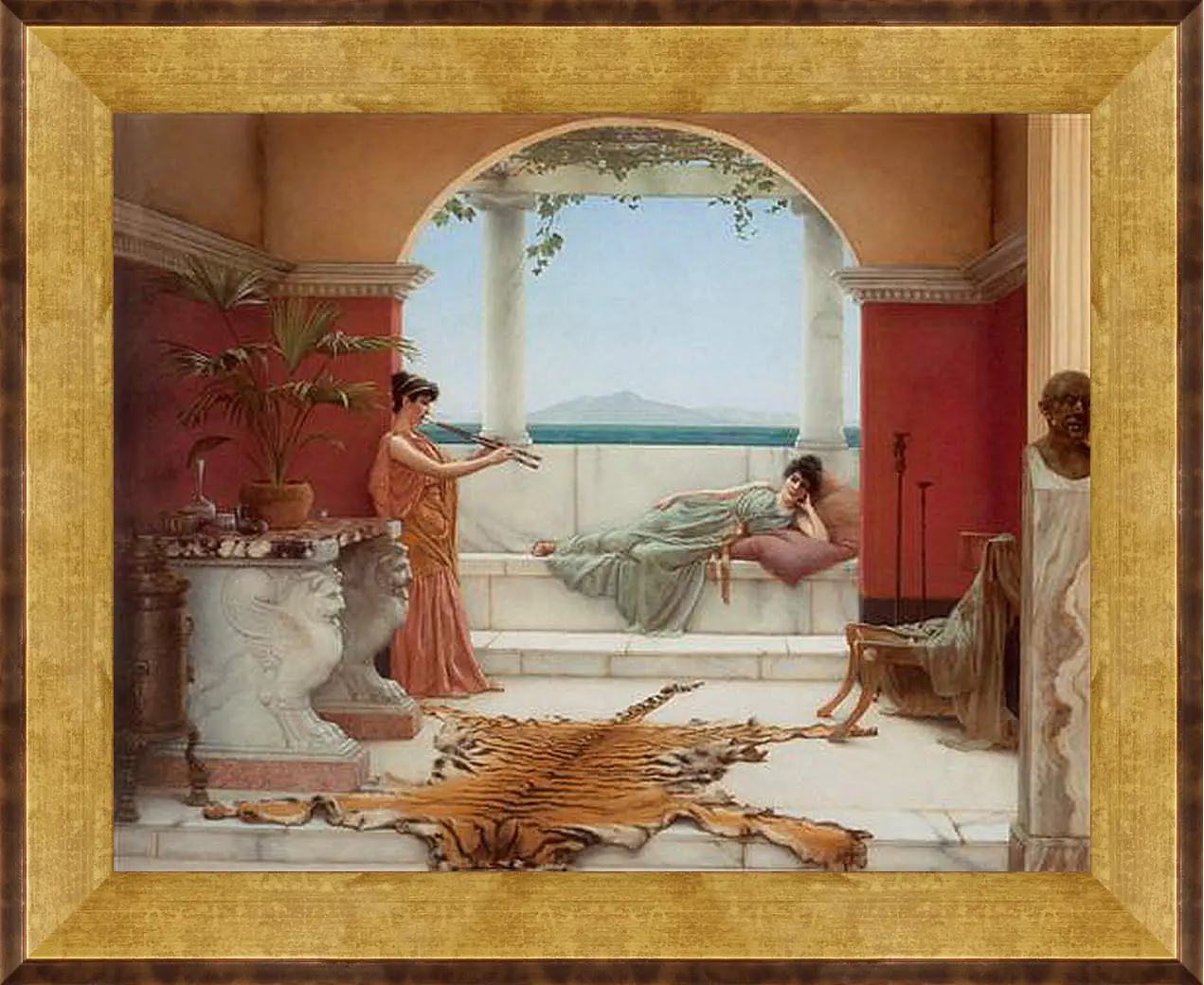 Картина в раме - The Sweet Siesta of a Summer Day. Джон Уильям Годвард