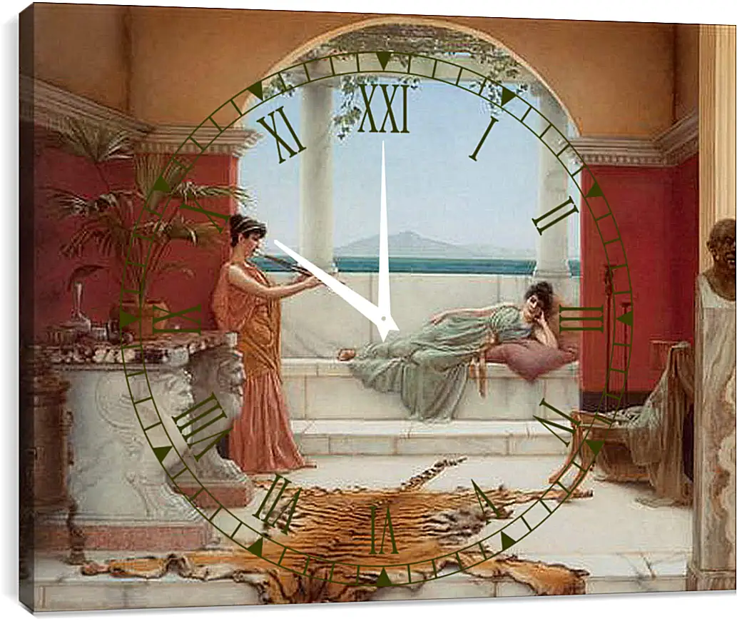 Часы картина - The Sweet Siesta of a Summer Day. Джон Уильям Годвард
