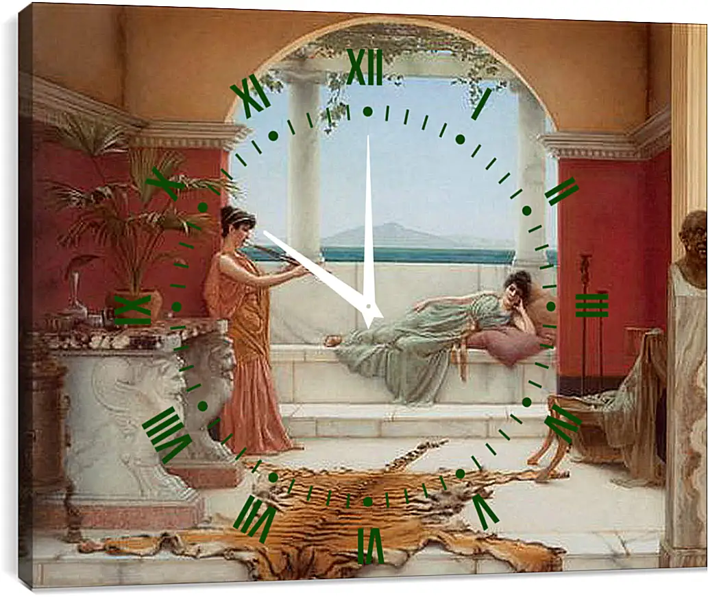 Часы картина - The Sweet Siesta of a Summer Day. Джон Уильям Годвард