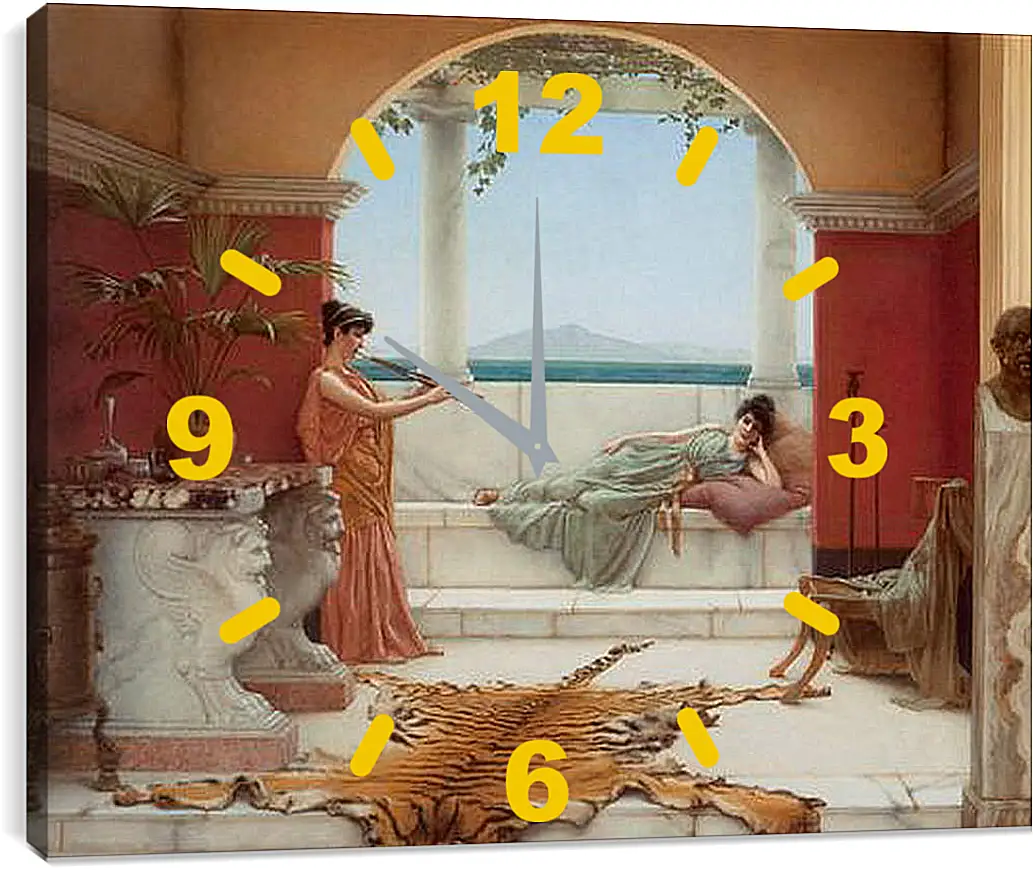 Часы картина - The Sweet Siesta of a Summer Day. Джон Уильям Годвард