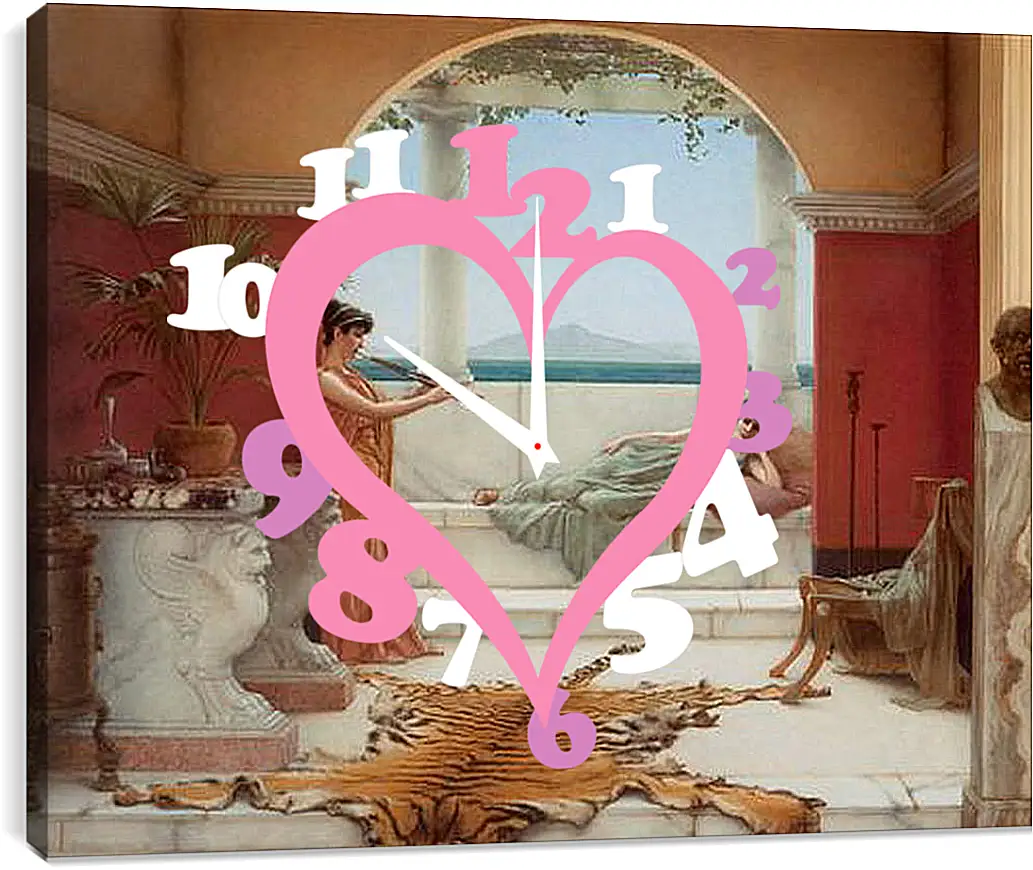 Часы картина - The Sweet Siesta of a Summer Day. Джон Уильям Годвард