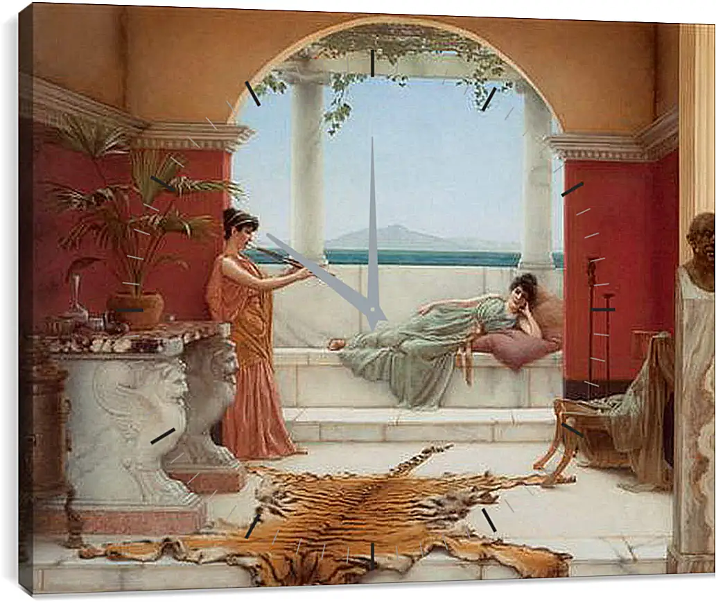 Часы картина - The Sweet Siesta of a Summer Day. Джон Уильям Годвард