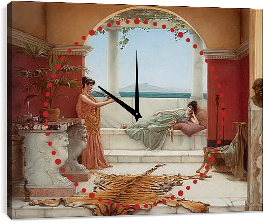Часы картина - The Sweet Siesta of a Summer Day. Джон Уильям Годвард