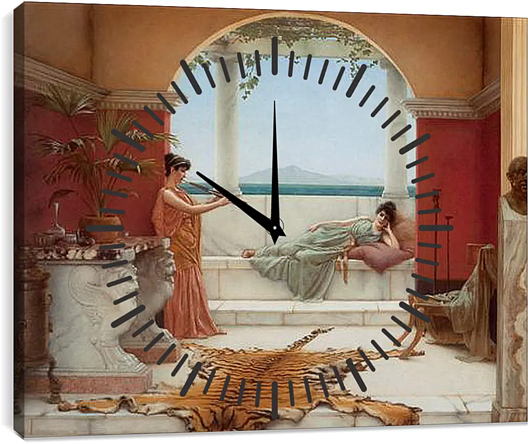 Часы картина - The Sweet Siesta of a Summer Day. Джон Уильям Годвард