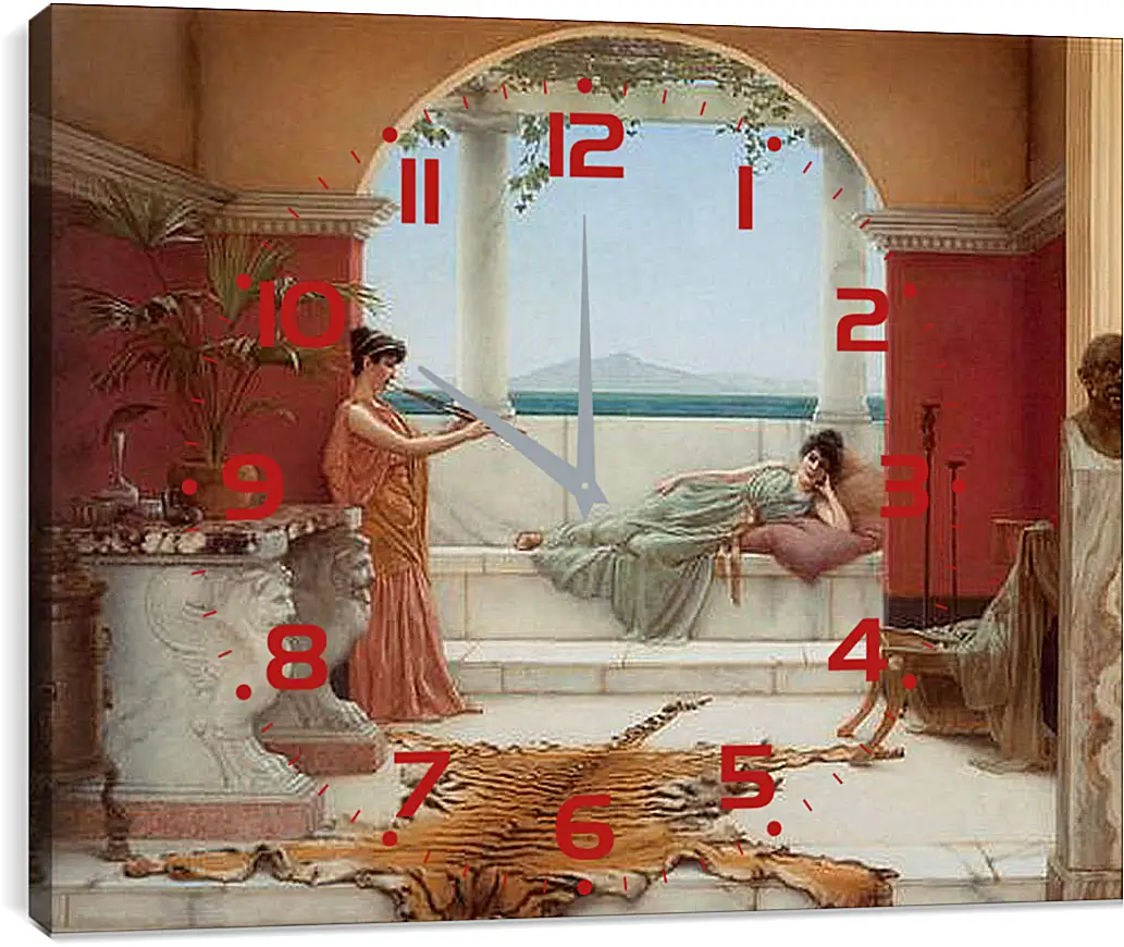 Часы картина - The Sweet Siesta of a Summer Day. Джон Уильям Годвард