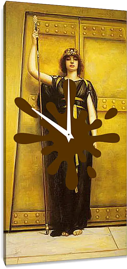 Часы картина - The Priestess. Джон Уильям Годвард