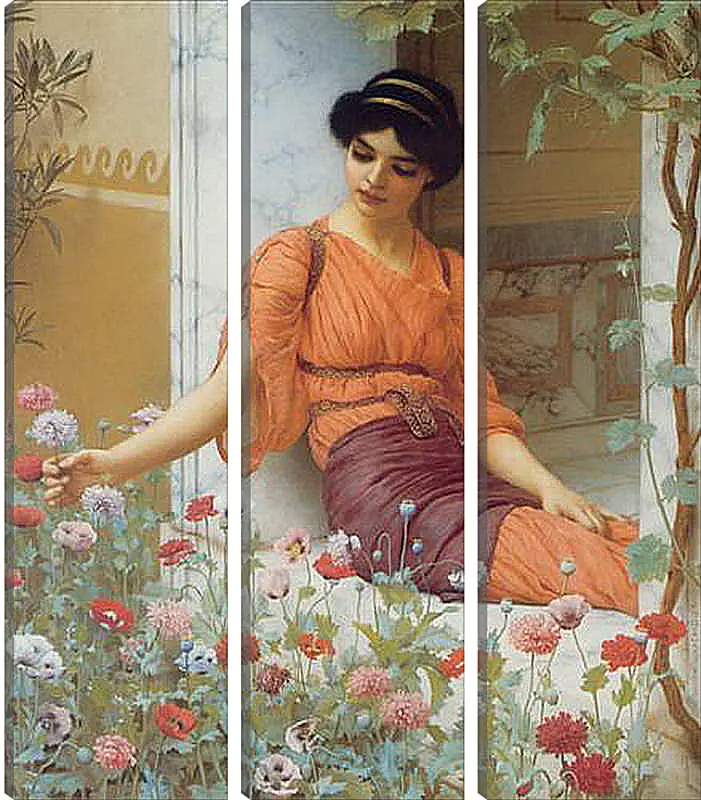 Модульная картина - Summer Flowers. Джон Уильям Годвард