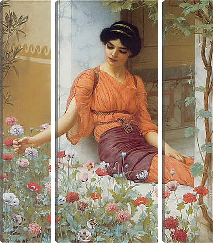 Модульная картина - Summer Flowers. Джон Уильям Годвард
