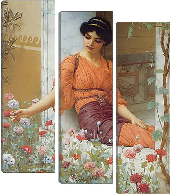 Модульная картина - Summer Flowers. Джон Уильям Годвард