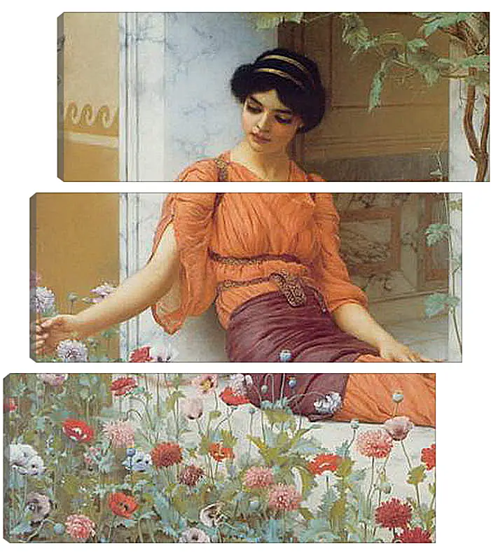 Модульная картина - Summer Flowers. Джон Уильям Годвард