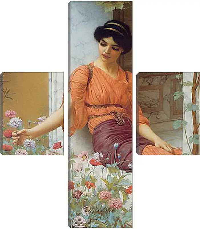 Модульная картина - Summer Flowers. Джон Уильям Годвард