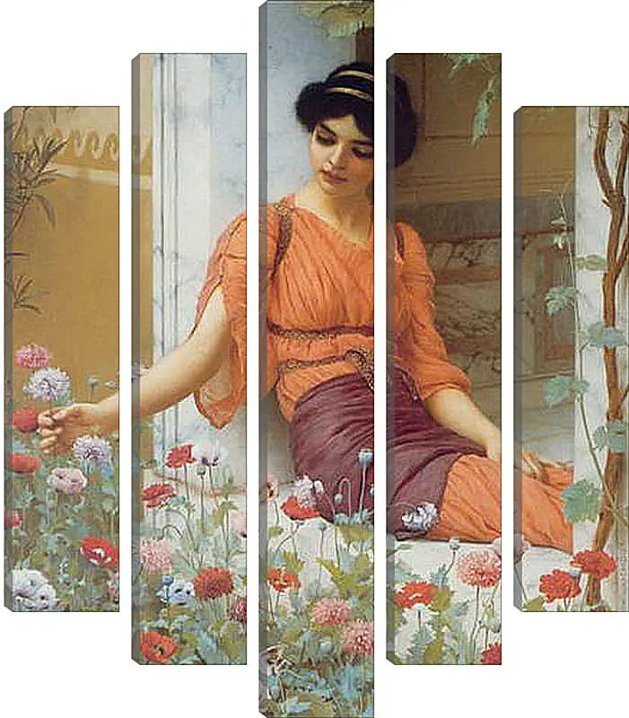 Модульная картина - Summer Flowers. Джон Уильям Годвард
