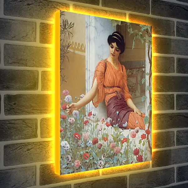 Лайтбокс световая панель - Summer Flowers. Джон Уильям Годвард