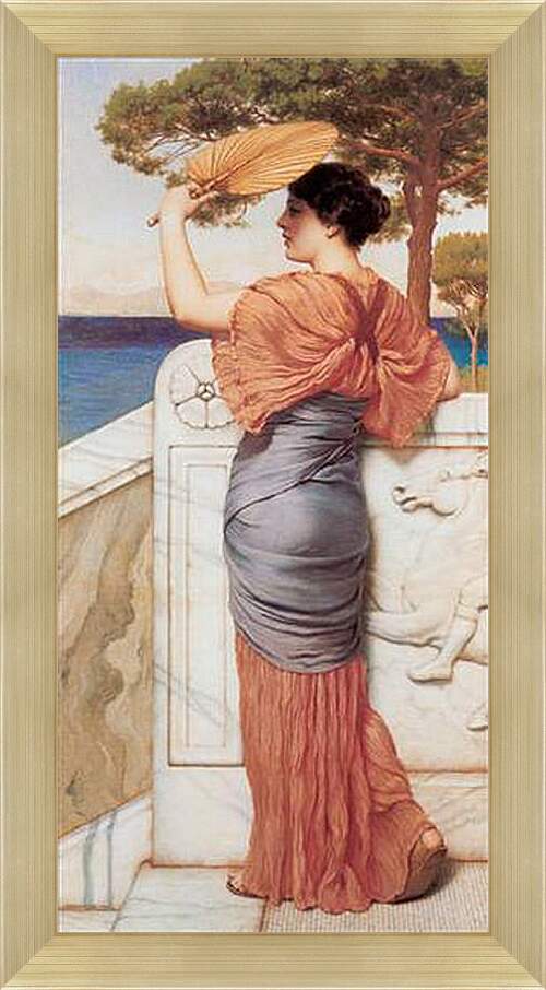 Картина в раме - On the Balcony. Джон Уильям Годвард
