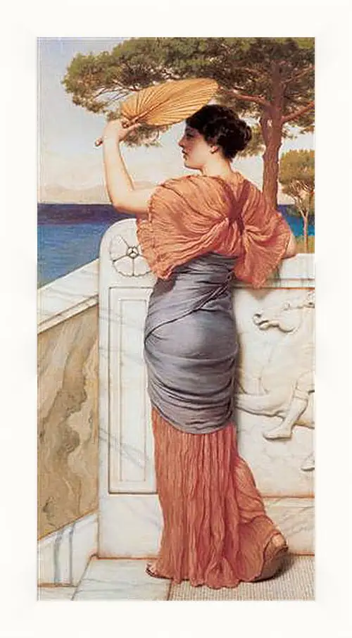 Картина в раме - On the Balcony. Джон Уильям Годвард