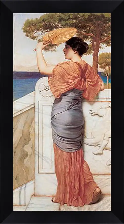Картина в раме - On the Balcony. Джон Уильям Годвард
