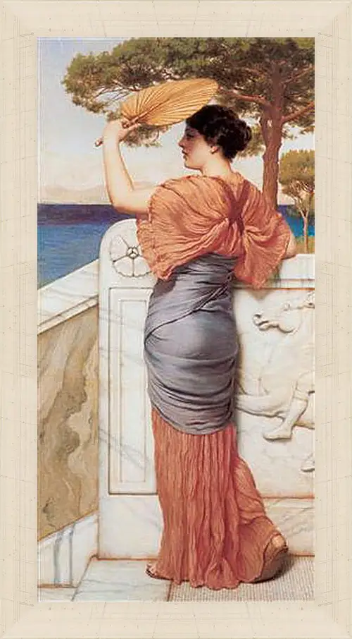 Картина в раме - On the Balcony. Джон Уильям Годвард