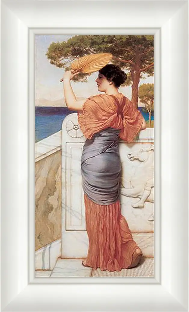Картина в раме - On the Balcony. Джон Уильям Годвард