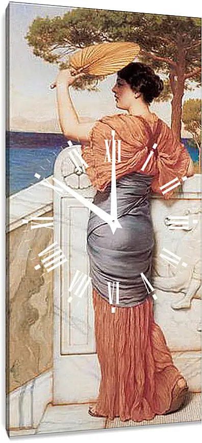 Часы картина - On the Balcony. Джон Уильям Годвард