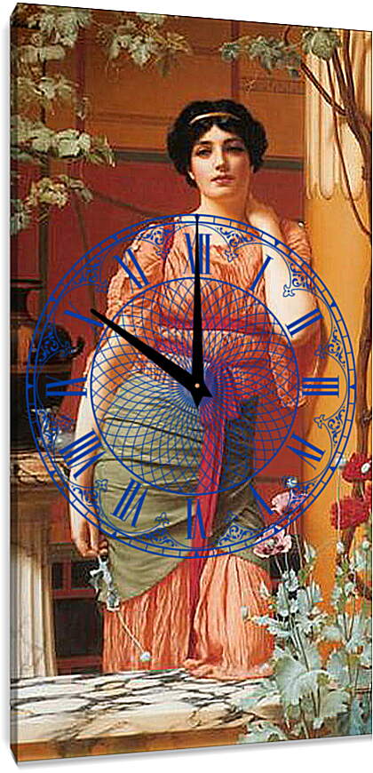 Часы картина - Nerissa. Джон Уильям Годвард
