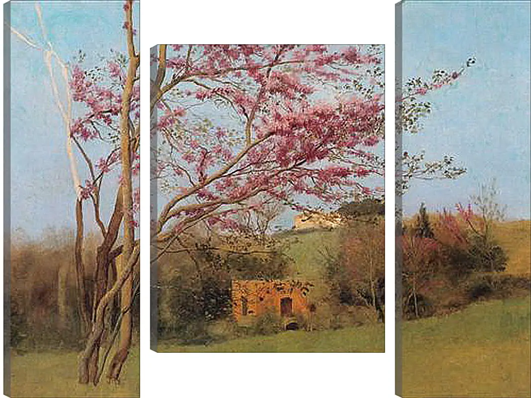 Модульная картина - Blossoming Red Almond, study. Джон Уильям Годвард