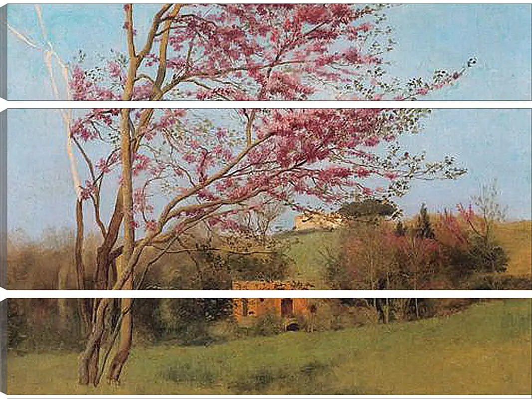 Модульная картина - Blossoming Red Almond, study. Джон Уильям Годвард
