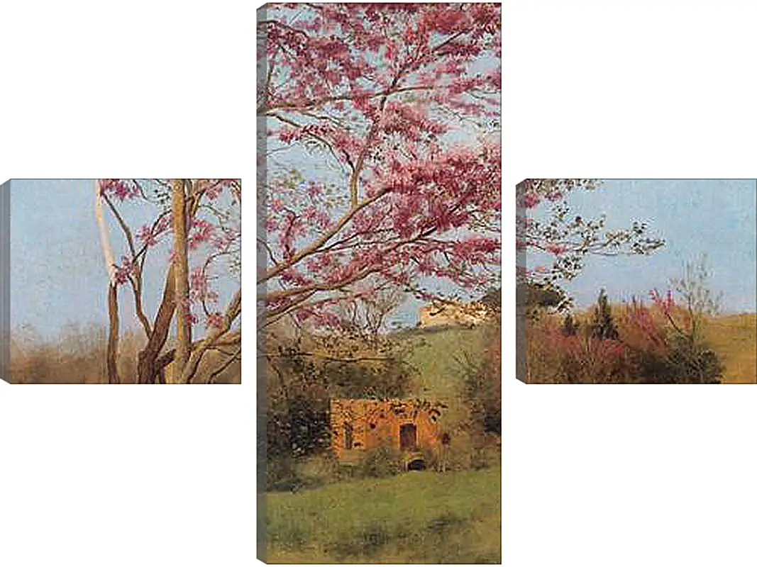 Модульная картина - Blossoming Red Almond, study. Джон Уильям Годвард