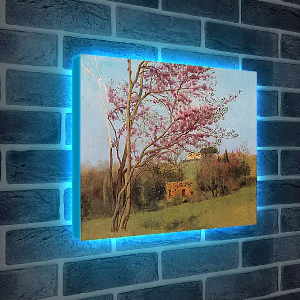 Лайтбокс световая панель - Blossoming Red Almond, study. Джон Уильям Годвард