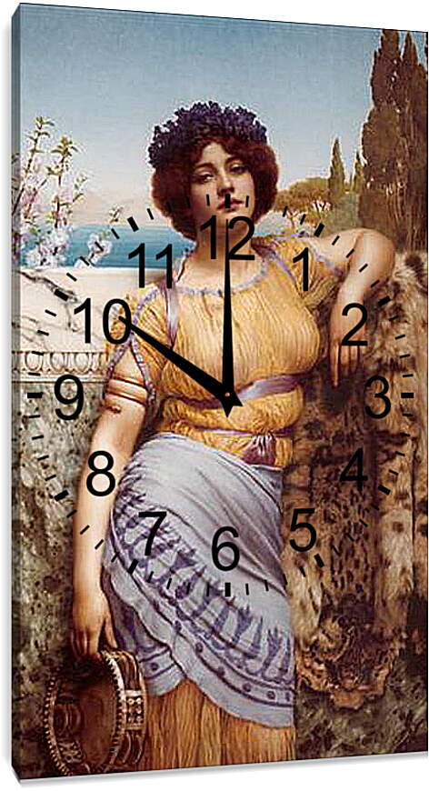 Часы картина - Ionian Dancing Girl. Джон Уильям Годвард
