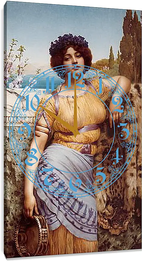 Часы картина - Ionian Dancing Girl. Джон Уильям Годвард