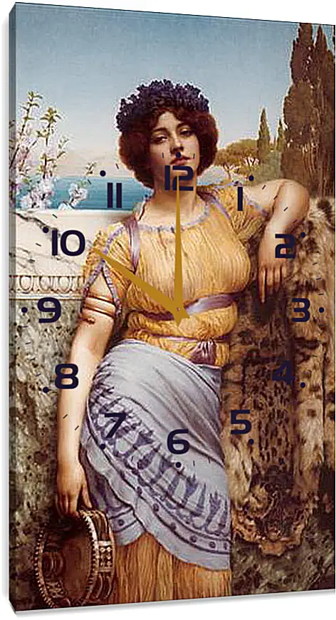 Часы картина - Ionian Dancing Girl. Джон Уильям Годвард