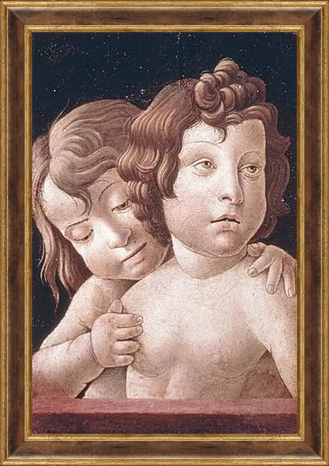 Картина в раме - Christ and Saint John - Христос и Святой Джон. Джованни Беллини