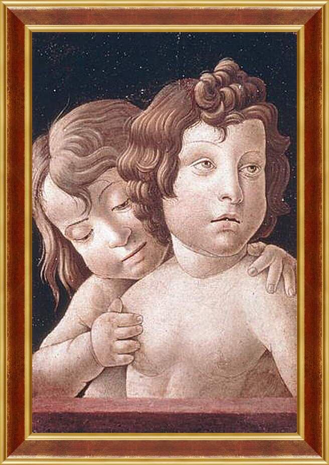 Картина в раме - Christ and Saint John - Христос и Святой Джон. Джованни Беллини
