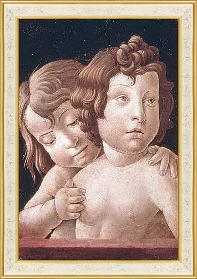Картина в раме - Christ and Saint John - Христос и Святой Джон. Джованни Беллини