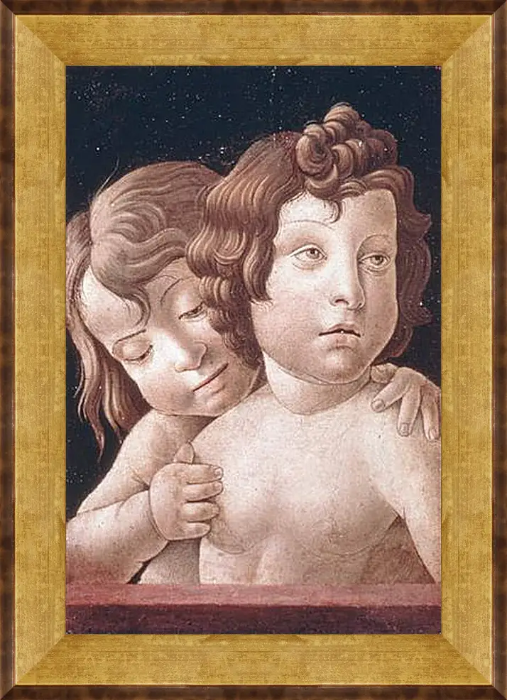 Картина в раме - Christ and Saint John - Христос и Святой Джон. Джованни Беллини
