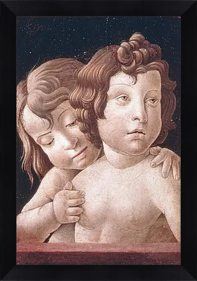 Картина в раме - Christ and Saint John - Христос и Святой Джон. Джованни Беллини