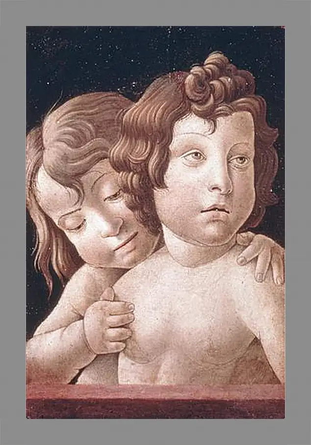 Картина в раме - Christ and Saint John - Христос и Святой Джон. Джованни Беллини