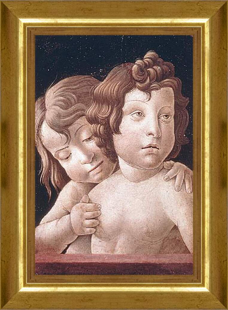 Картина в раме - Christ and Saint John - Христос и Святой Джон. Джованни Беллини