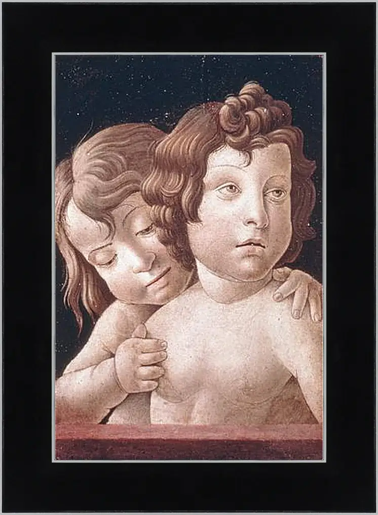 Картина в раме - Christ and Saint John - Христос и Святой Джон. Джованни Беллини