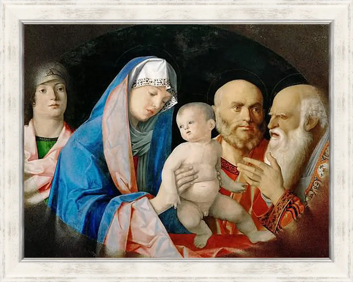 Картина в раме - Darbringung Christi im Tempel. Джованни Беллини