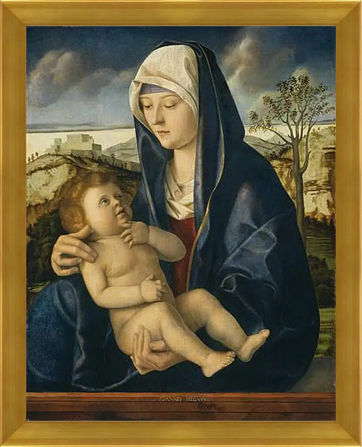 Картина в раме - The Virgin and Child. Джованни Беллини