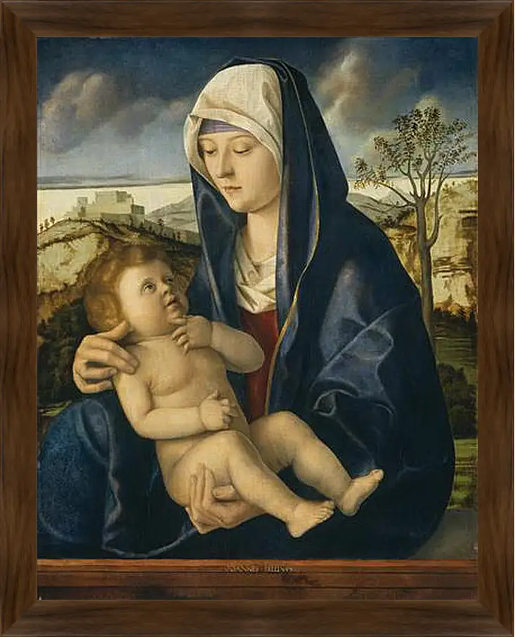 Картина в раме - The Virgin and Child. Джованни Беллини
