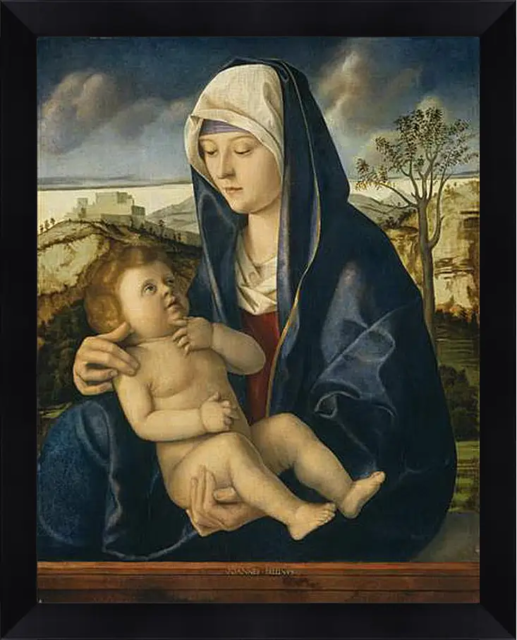 Картина в раме - The Virgin and Child. Джованни Беллини