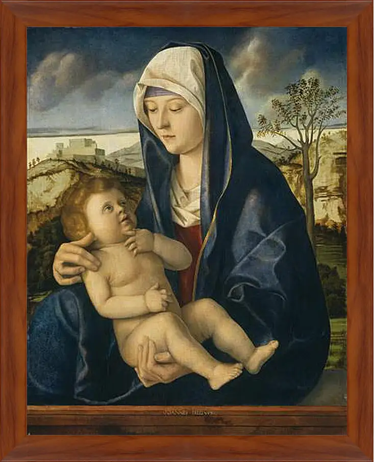 Картина в раме - The Virgin and Child. Джованни Беллини